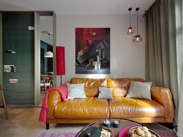 Small Apartment in Bold Color Scheme in Kyiv (38 sqm) - 6