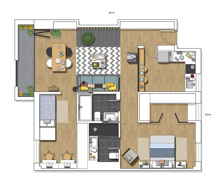 Bright and Spacious Apartment in Spain (70 sq m) - 13