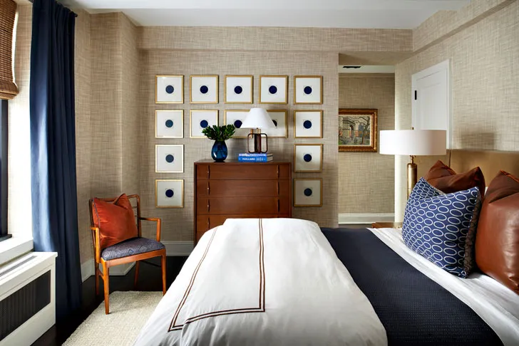 Strict Apartment Interior with Orange Accents in New York - 8