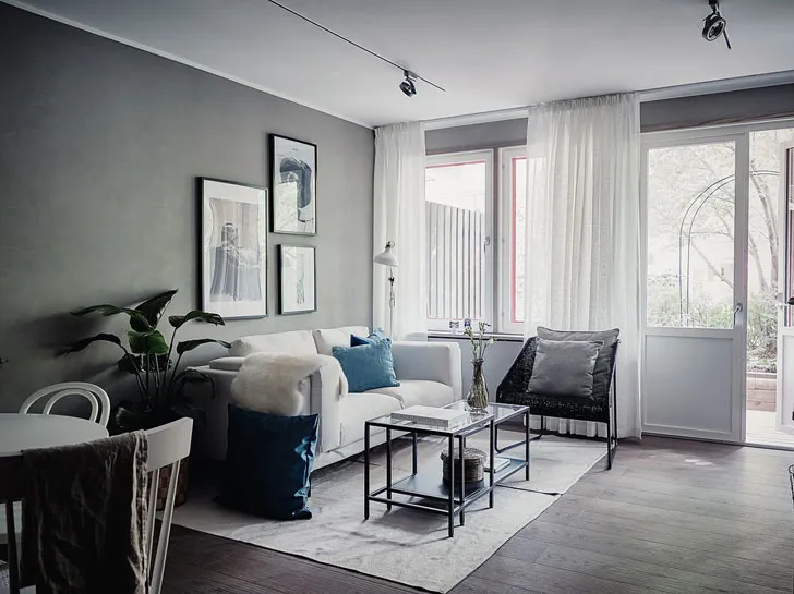 Scandinavian Interior in Dark Tone (49 sq. m) - 13