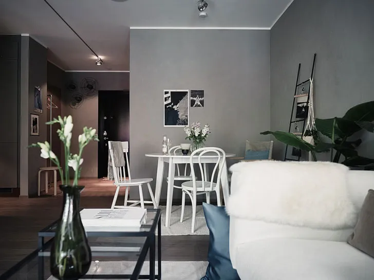 Scandinavian Interior in Dark Tone (49 sq. m) - 3