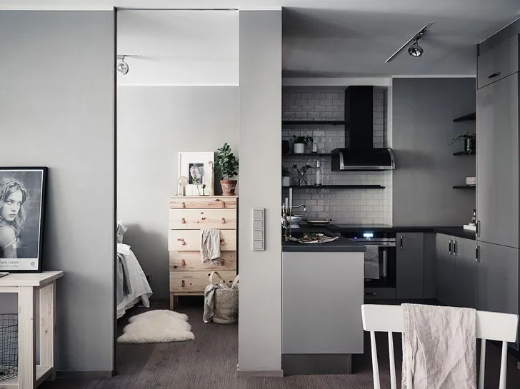 Scandinavian Interior in Dark Tone (49 sq. m) - 7