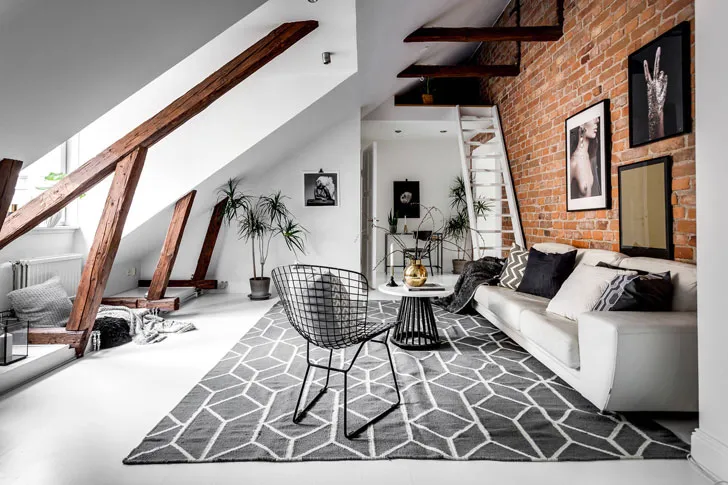 Classy attic apartment in Stockholm (65 sq m)