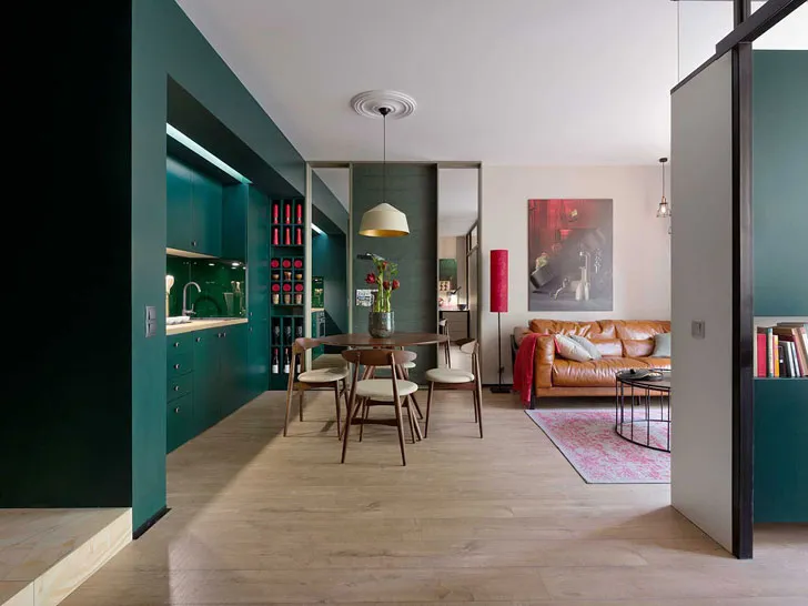 Small Apartment in Bold Color Scheme in Kyiv (38 sqm) - 4