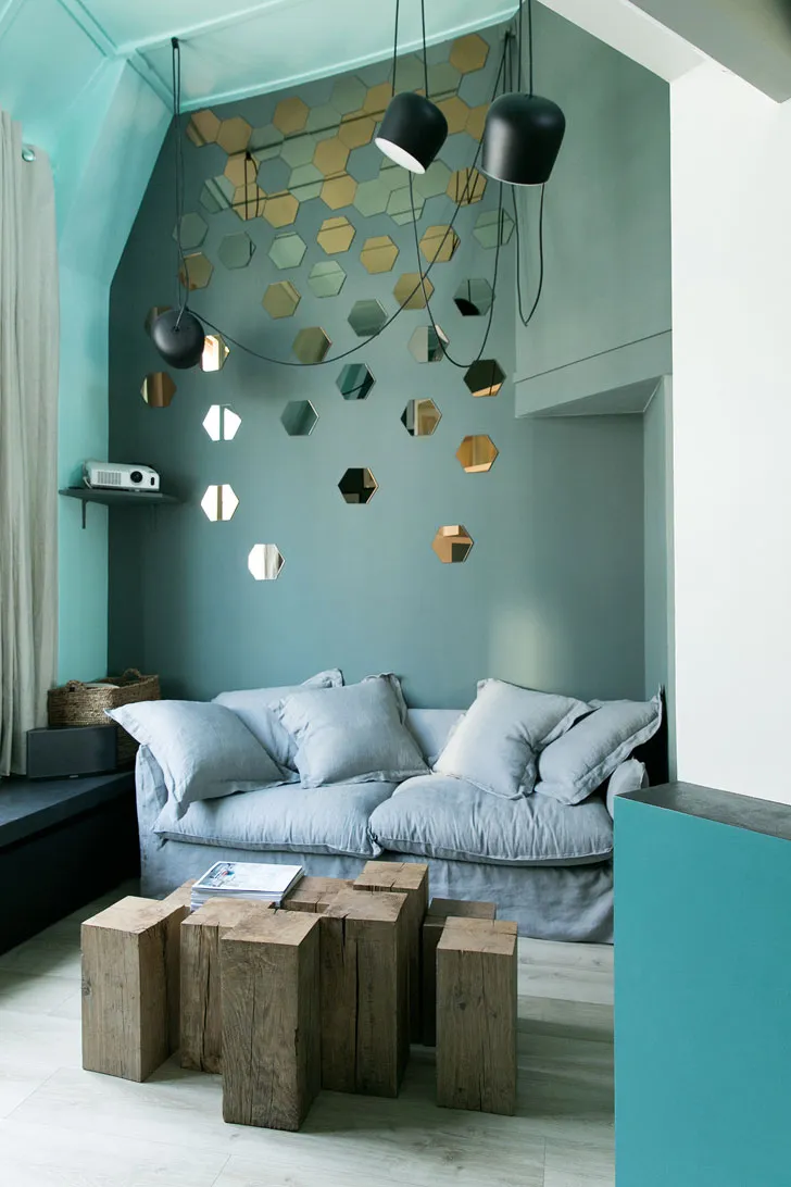 Маленькая квартира в оттенках голубого в Париже - Gallery image 1