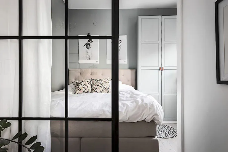 Дизайн малометражки: как сделать отдельную спальню на кухне (37 кв. м) - Gallery image 1