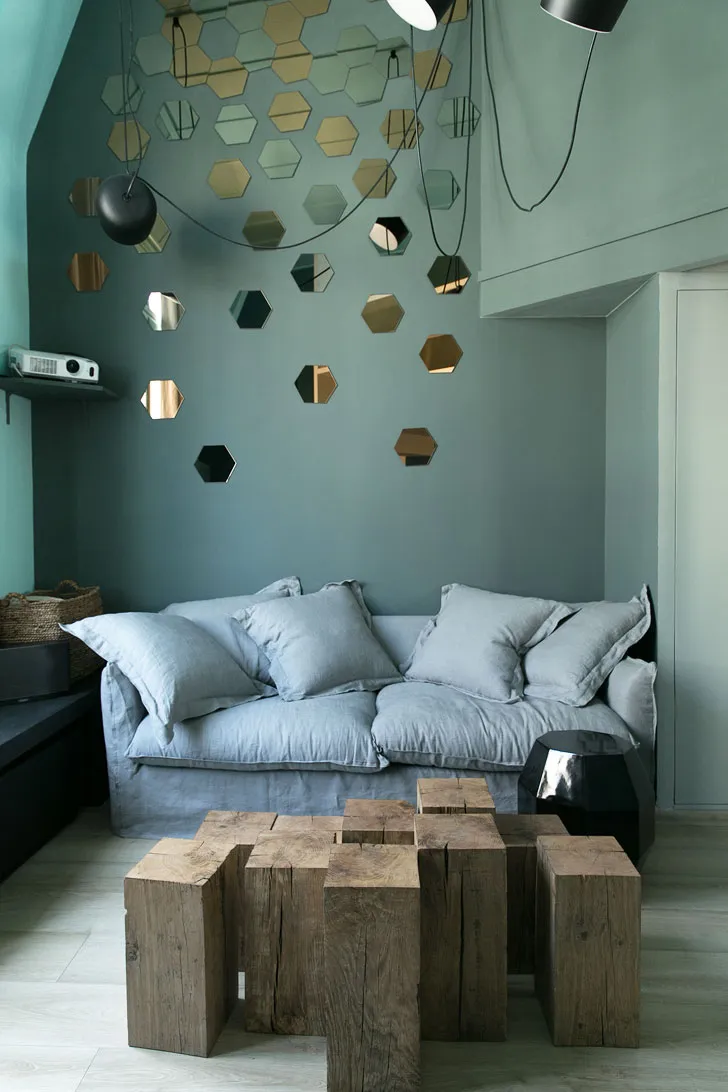 Маленькая квартира в оттенках голубого в Париже - Gallery image 12