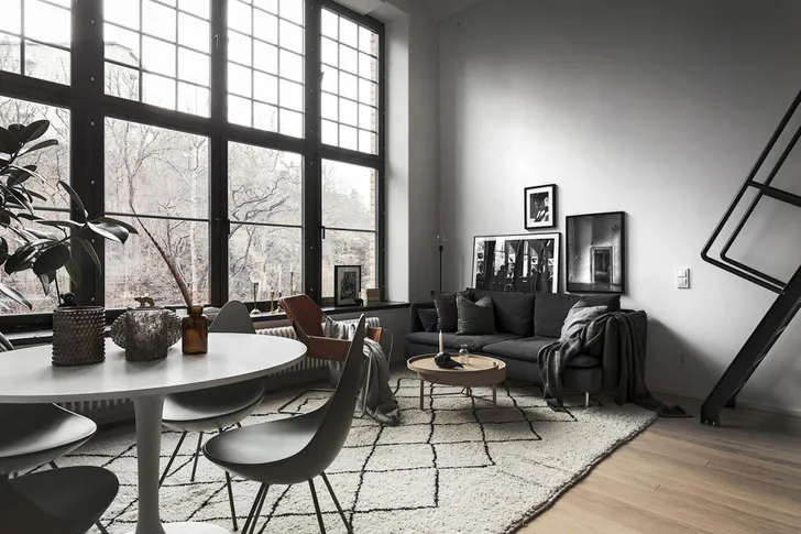 Невеликий чоловічий лофт у Стокгольмі (40 + 19 м²) - Gallery image 4