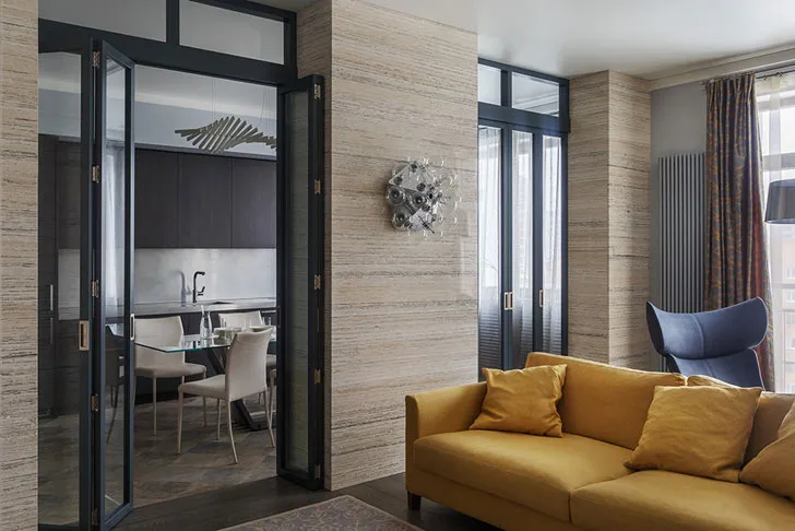 Nowoczesny apartament w niezwykłym kolorystyku w Moskwie - Gallery image 1