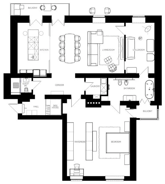 Interior im Stil pariser Apartments in Kiew - Gallery image 24