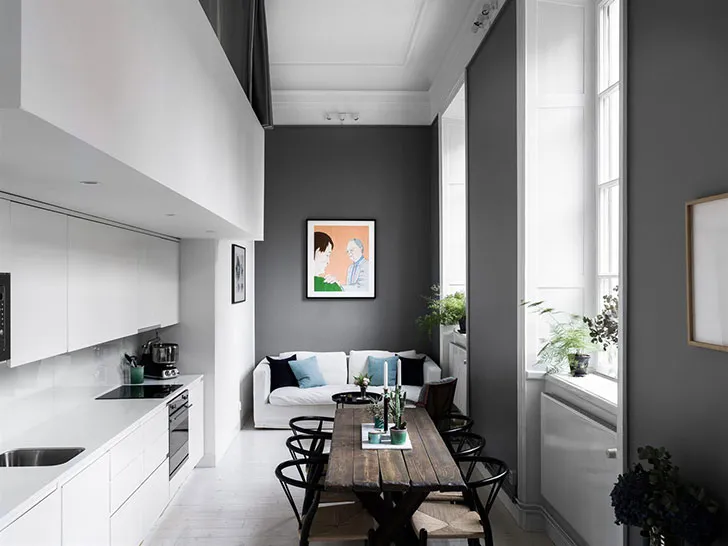 Високі стельни на допомогу: квартира з незвичайним плануванням (60 кв. м) - Gallery image 1