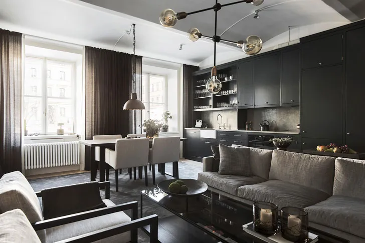 Чорно-білий дизайн завжди в моді: квартира в Стокгольмі (91 кв. м) - Gallery image 1