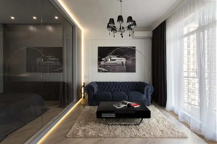 Невелика квартира зі скляним кубом в Одесі (50 м²) - Gallery image 1