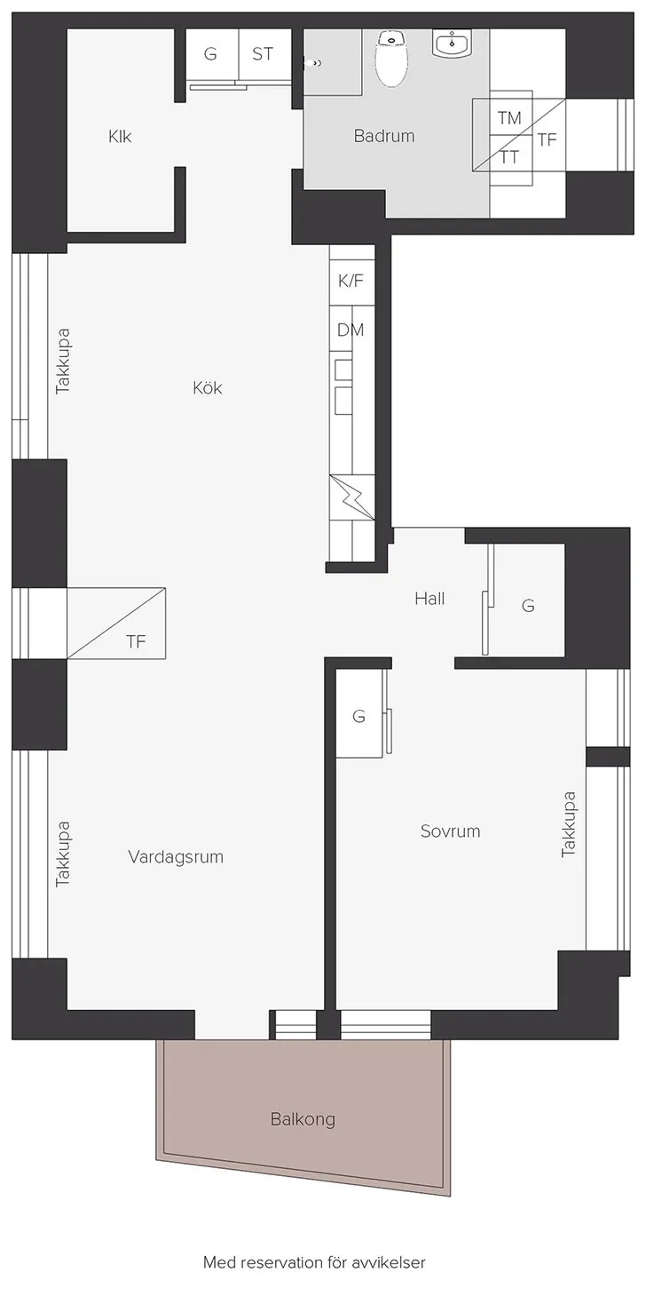 Світла квартира під дахом у Гетеборзі (69 кв. м) - Gallery image 18