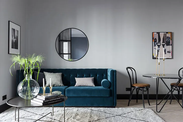 Style moderne petite appartement avec des accents bleus (39 m²) - Gallery image 8