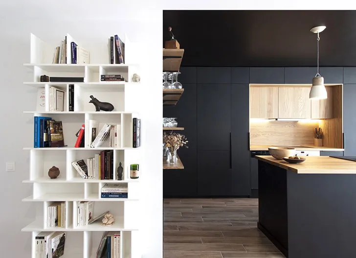 Чорна кухня «зробила» інтер'єр квартири в Парижі - Gallery image 6