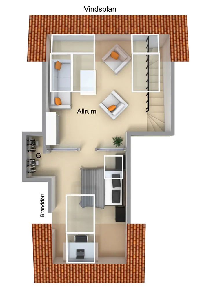 Компактна мансарда в два рівні (64 кв. м) - Gallery image 15