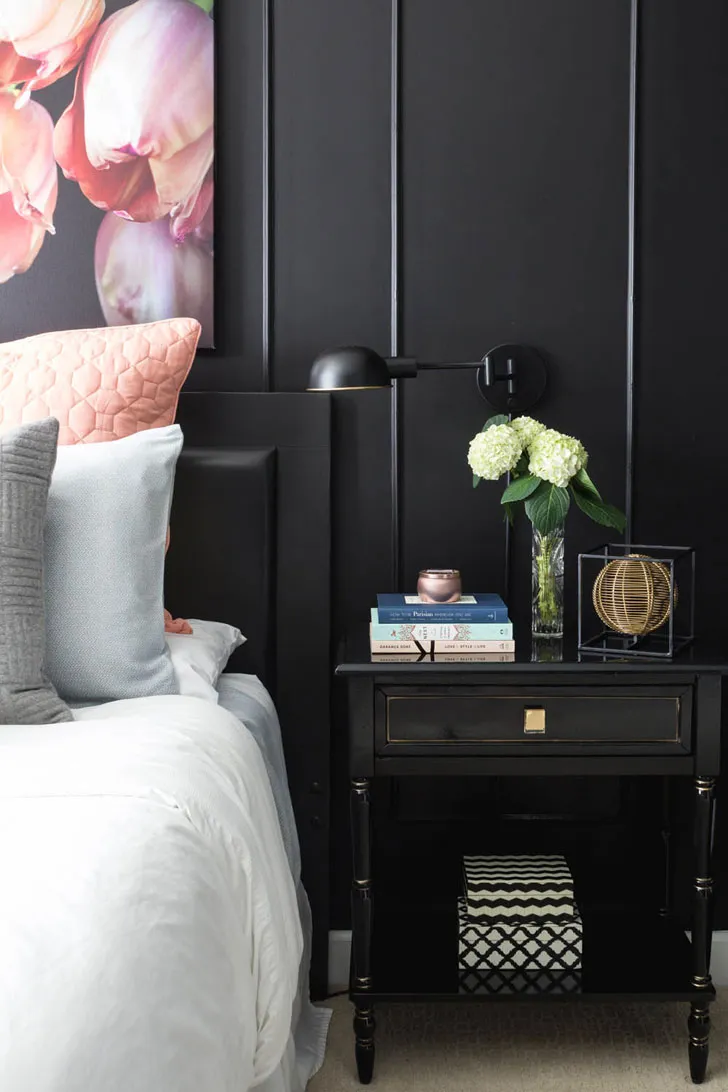 Stylish Black Women's Bedroom - 3