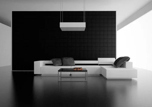 可变颜色和几何三角形的互动墙