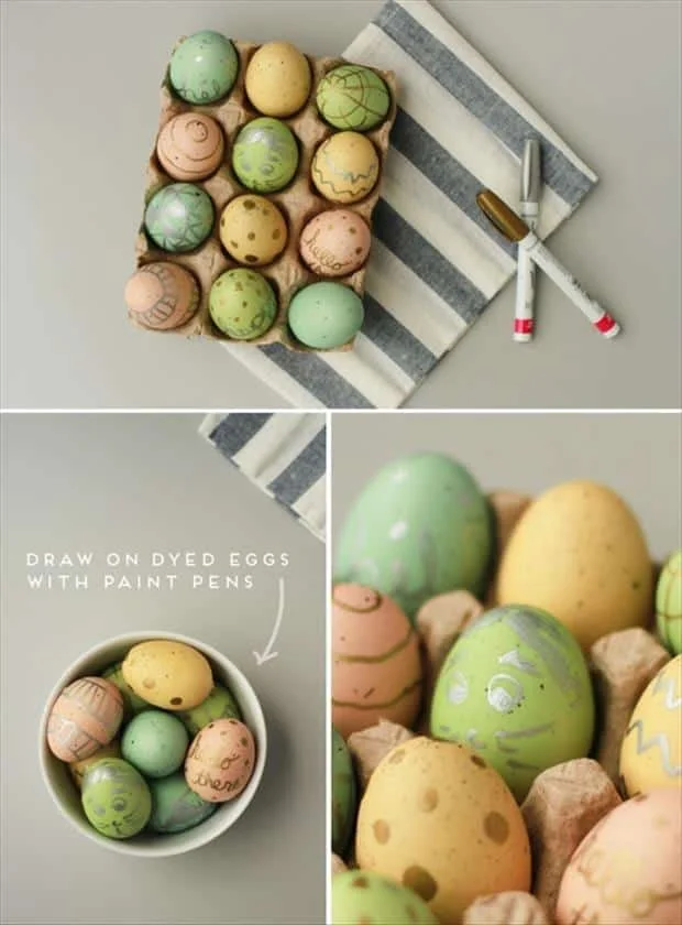 DIY复活节毛笔彩蛋