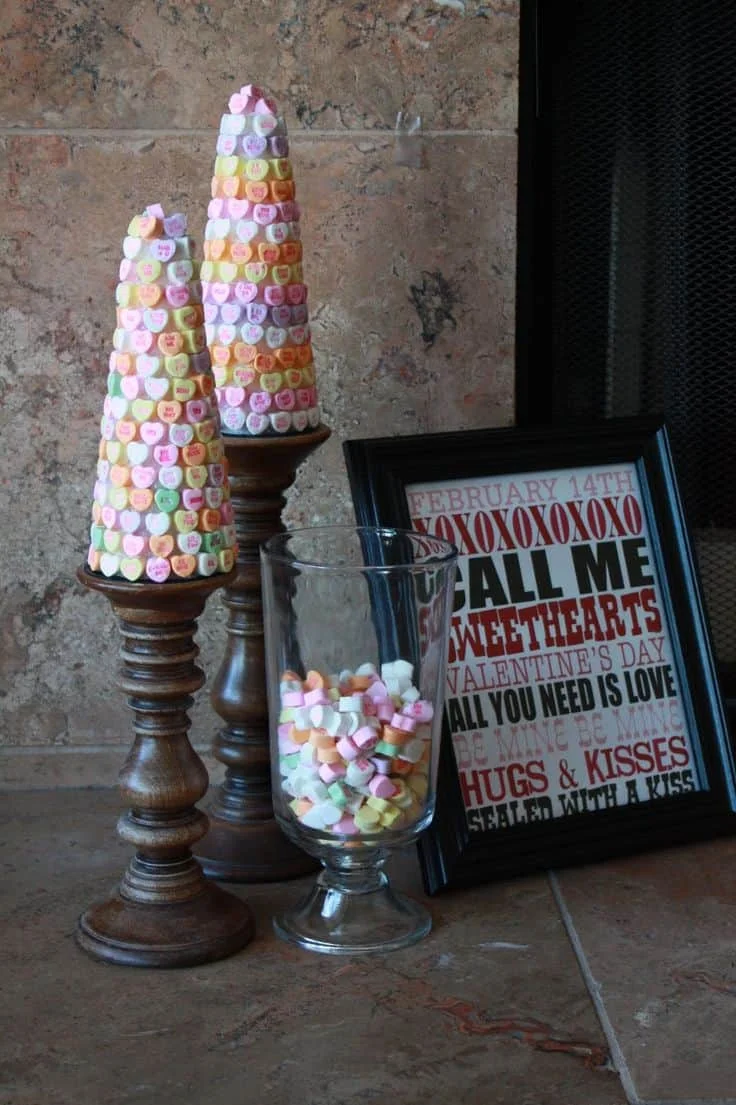 Seasonal candy display with holiday sweets