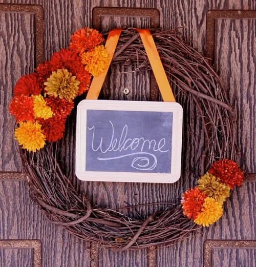 南瓜与乡村枝条手工制作