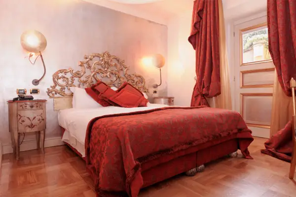 Romantic red bedroom furniture