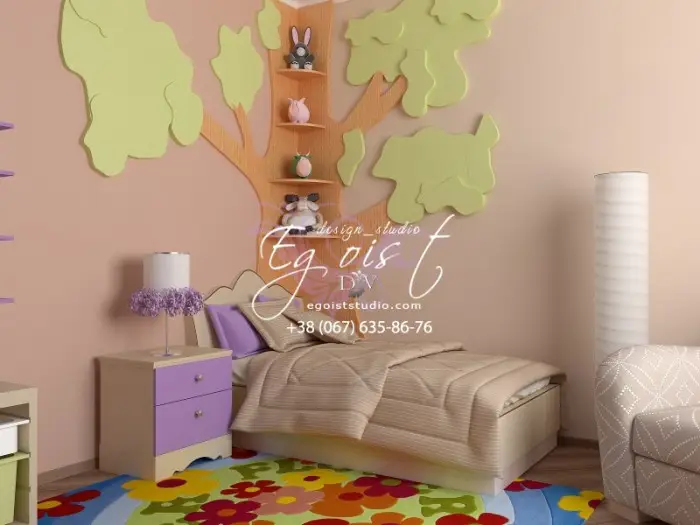 女孩的彩色卧室