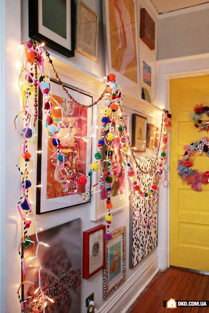 如何用花环装饰家居：6个创意，30个明亮示例