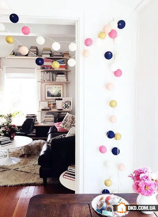 如何用花环装饰家居：6个创意，30个明亮示例