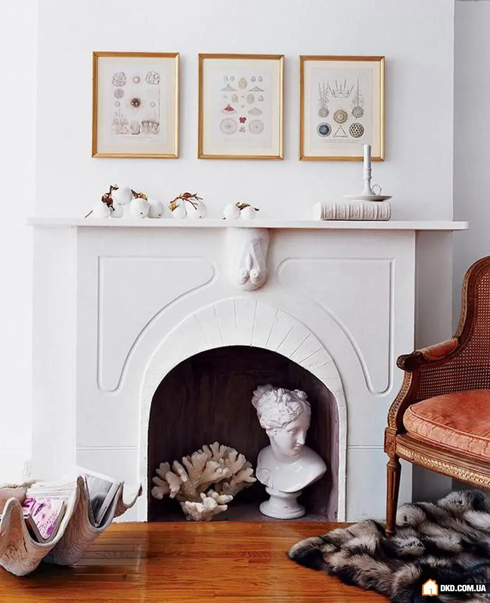 如何装饰装饰性壁炉：10个最佳创意，50个明亮示例