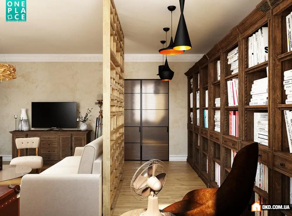 如何为爱书人士设计室内装饰:克拉斯诺达尔真实案例