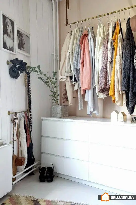 If There's No Room for a Wardrobe in the Bedroom: 5 Ideas for Clothing Storage