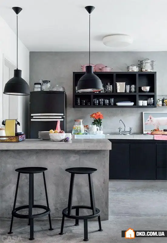 Бетонная стена в интерьере: 4 идеи, 20 лучших примеров