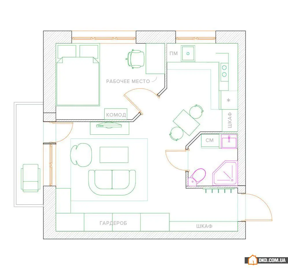 3个有趣的创意,重新设计板式房屋中的单间公寓