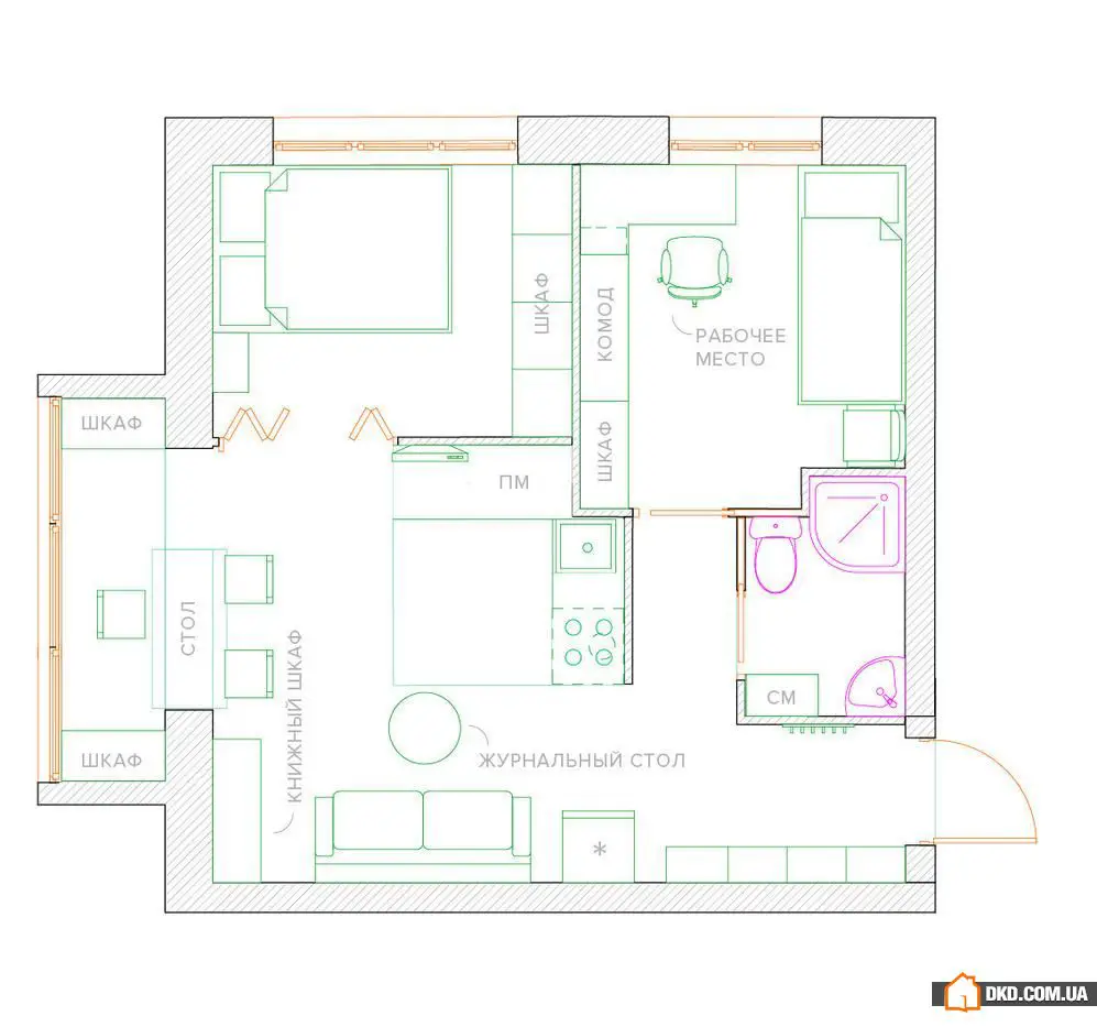 3个有趣的创意,重新设计板式房屋中的单间公寓