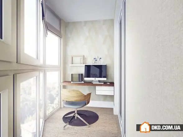 如何在阳台上布置工作区:设计师的3个创意