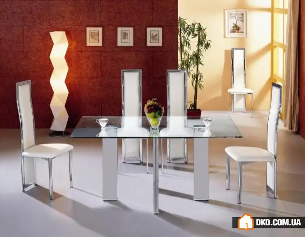 现代玻璃餐桌设计