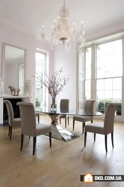 餐厅玻璃餐桌搭配