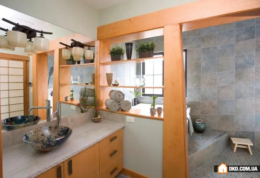как создать ванную в японском стиле