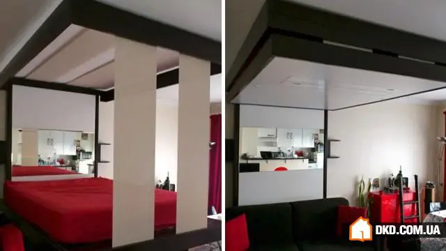 如何在公寓工作室中布置睡眠区:7种最佳解决方案