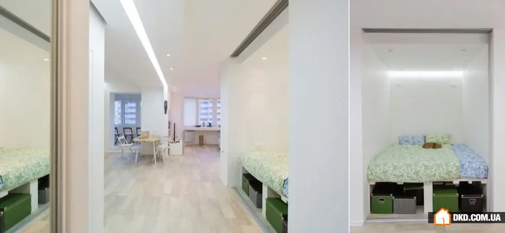 如何在公寓工作室中布置睡眠区:7种最佳解决方案