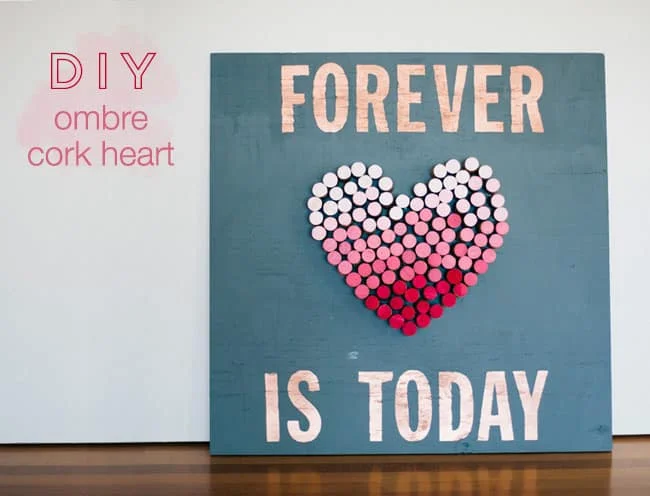 5. Corazón de corcho con gradiente