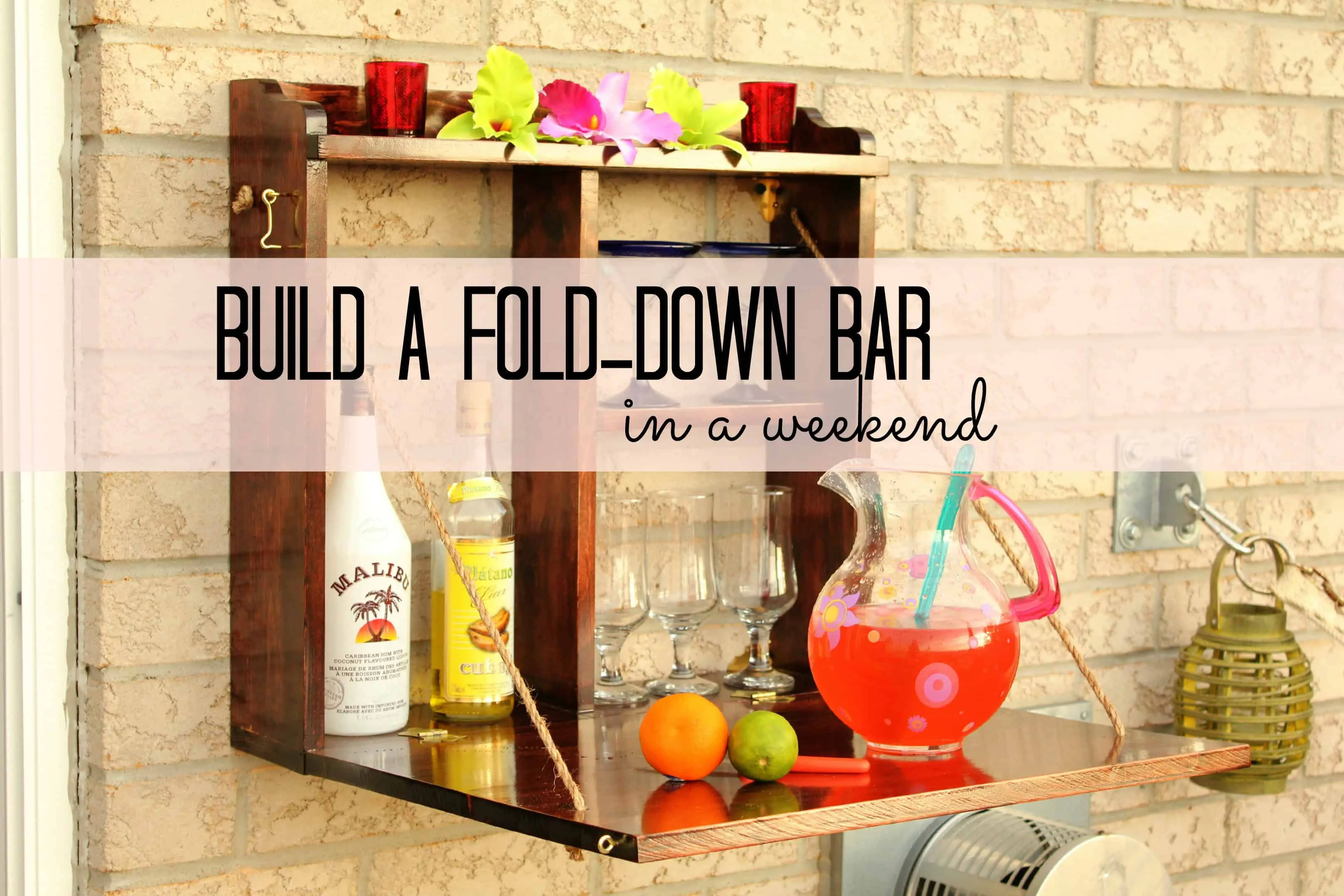 8. Bar plegable DIY para patio
