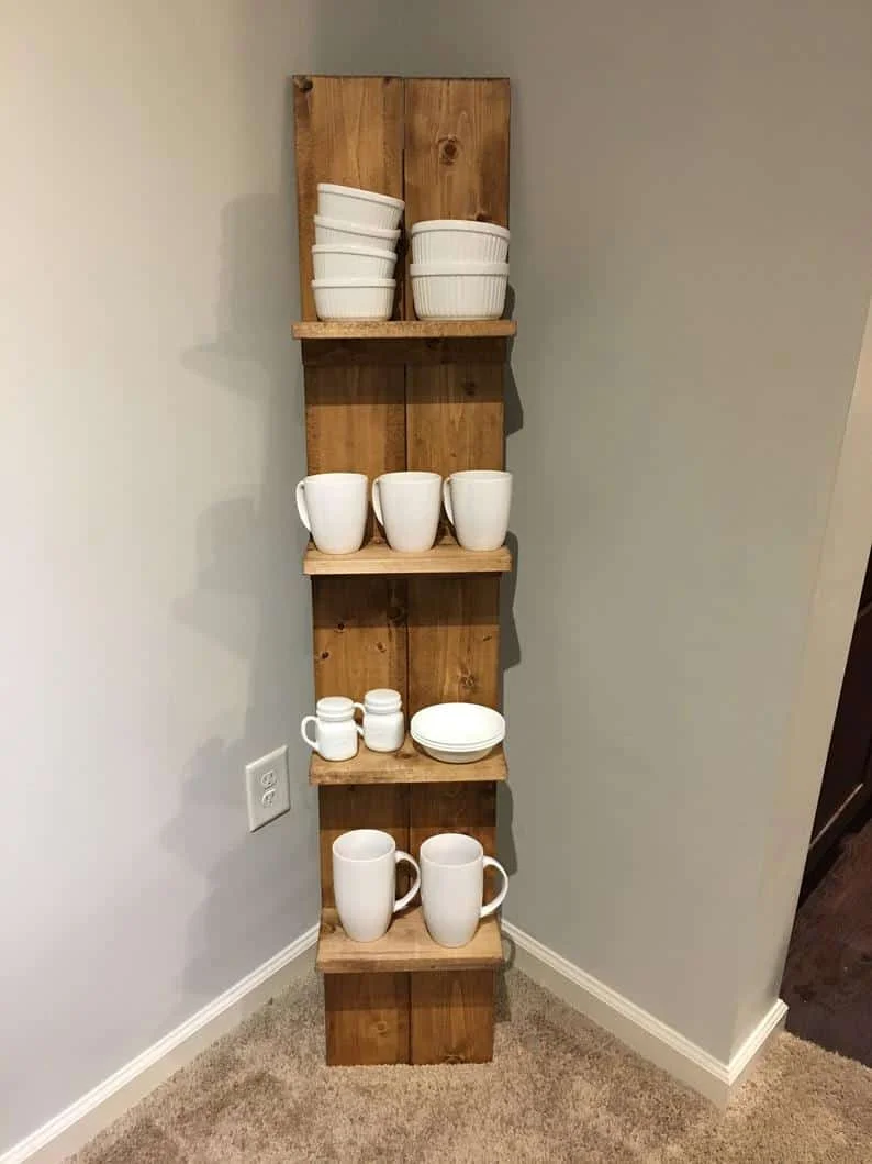 5. 农舍风格角落搁板