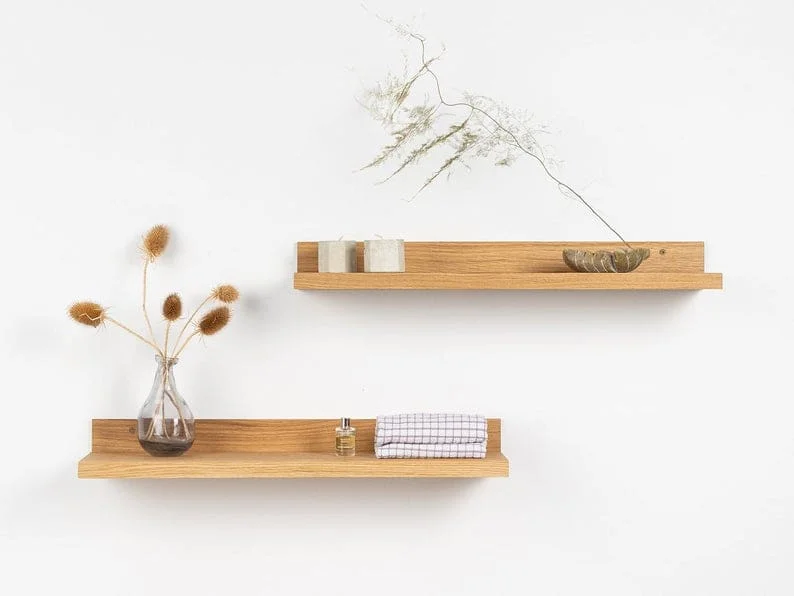 10. 现代漂浮式木质搁板