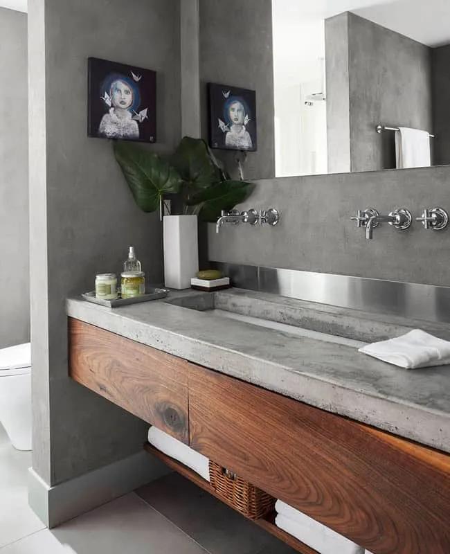 Ideas de decoración del baño con elementos de madera