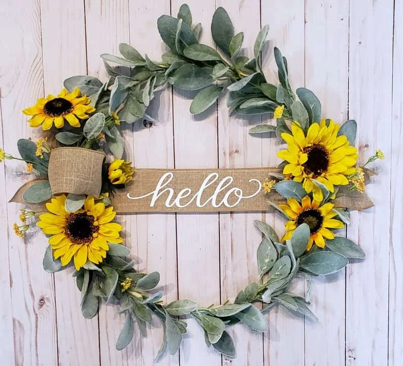 12. Sunflower Greeting Wreath