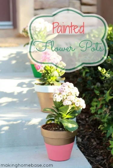 9. Maceteros de jardinería pintados DIY