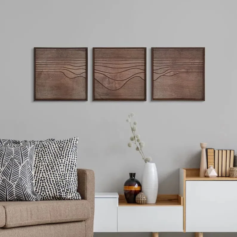 Modern Geometric Wooden Wall Art